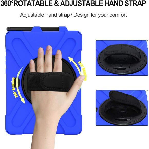 NIB-Samsung Galaxy Tab Active PRO 10.1 Case Heavy Duty Rugged Shockproof BLUE - Picture 5 of 7